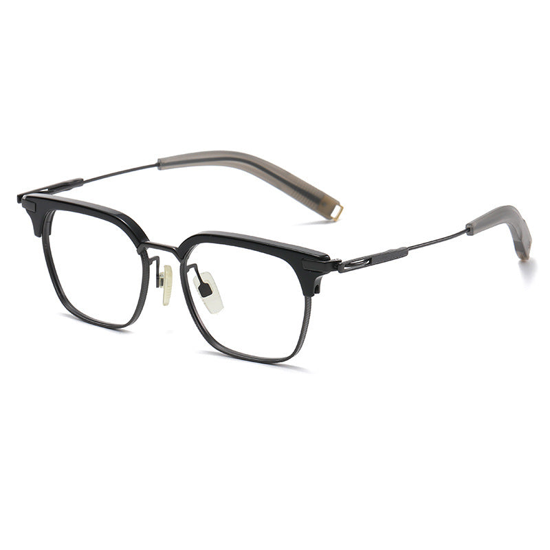 Retro Large Face Square Frame Eyebrow Frame Glasses