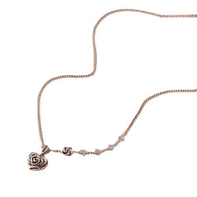 Thai Silver Rose Necklace