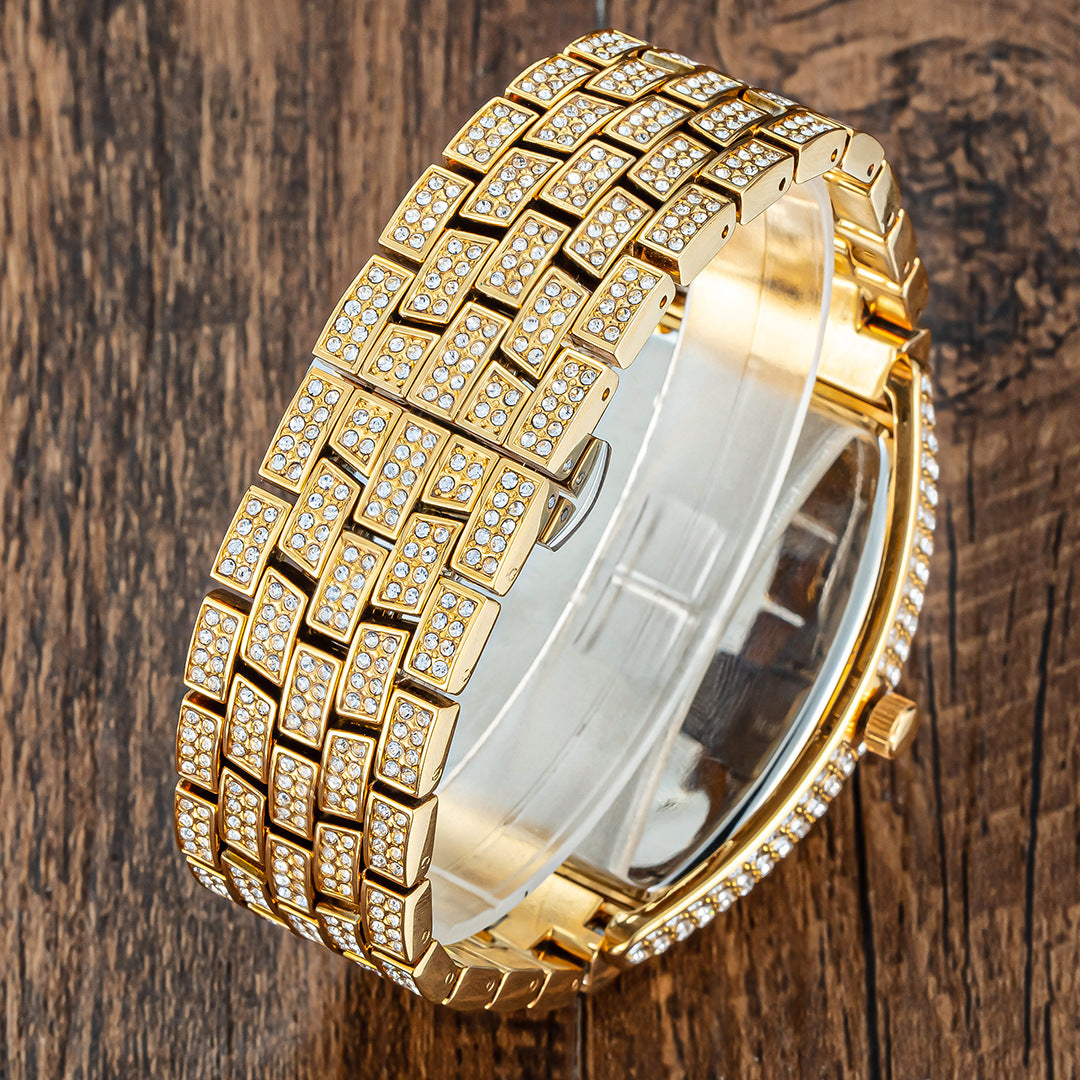 Full Diamond Dial with Tonneau-Shaped Dial