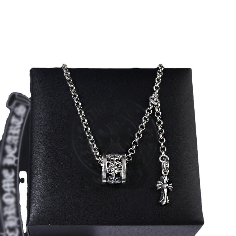 chrome heartsCH cross Round spring clavicle necklace