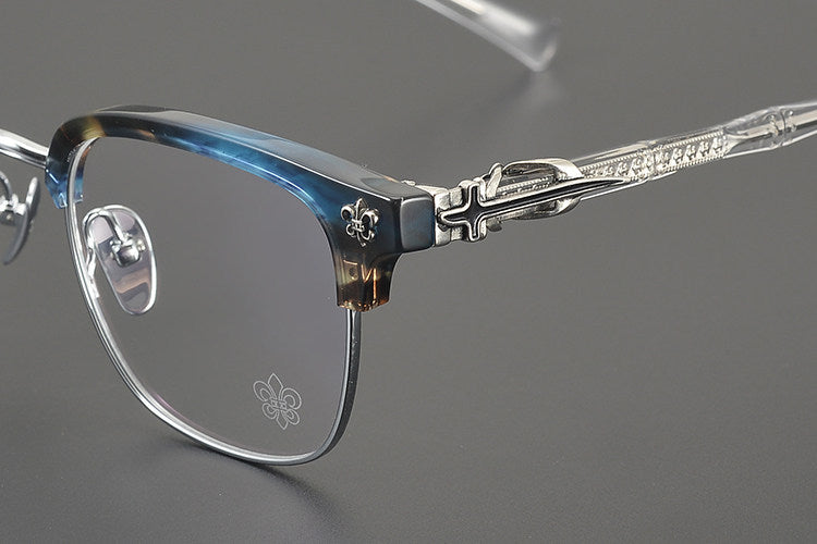 Chrome Hearts Hand-Engraved Vintage Browline Eyeglasses