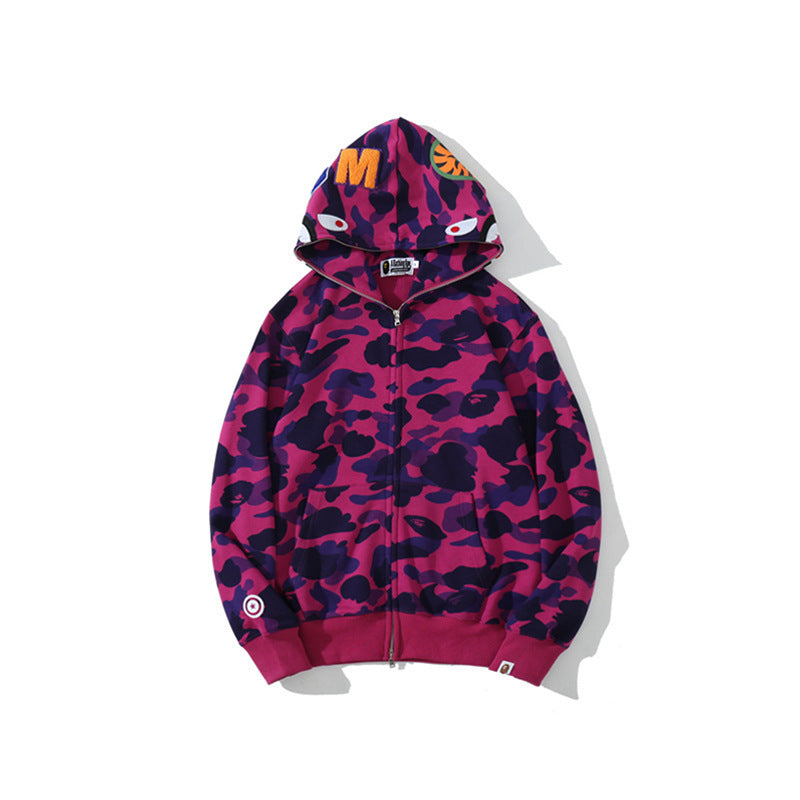 BAPE Shark camouflage jacket cardigan hooded