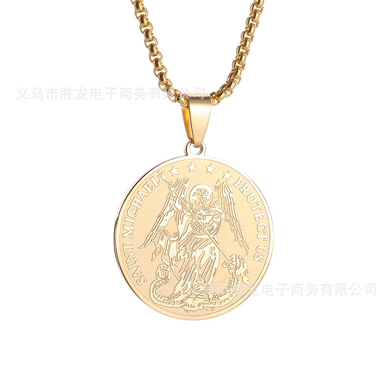 saint Christopher protect us necklace