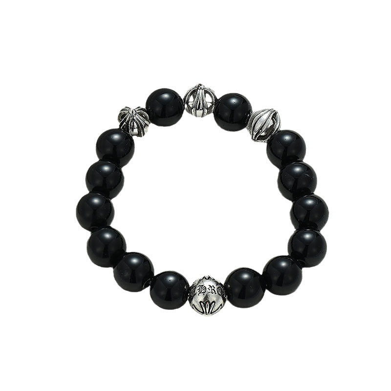 Chrome hearts obsidian turquoise bracelet