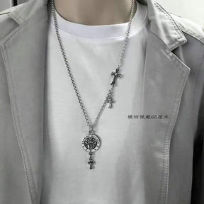 chrome hearts angel sword cross pendant