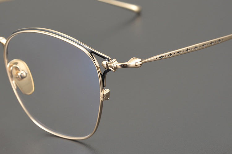 Handmade minimalist pure titanium fashion glasses