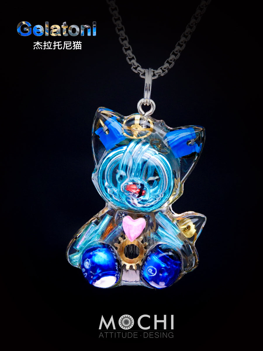 Gera Tony the Cat Cyberpunk Disney Necklace Pendant Keychain