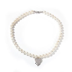 Water Drop Love Pearl Necklace Hip Hop Trend Necklace