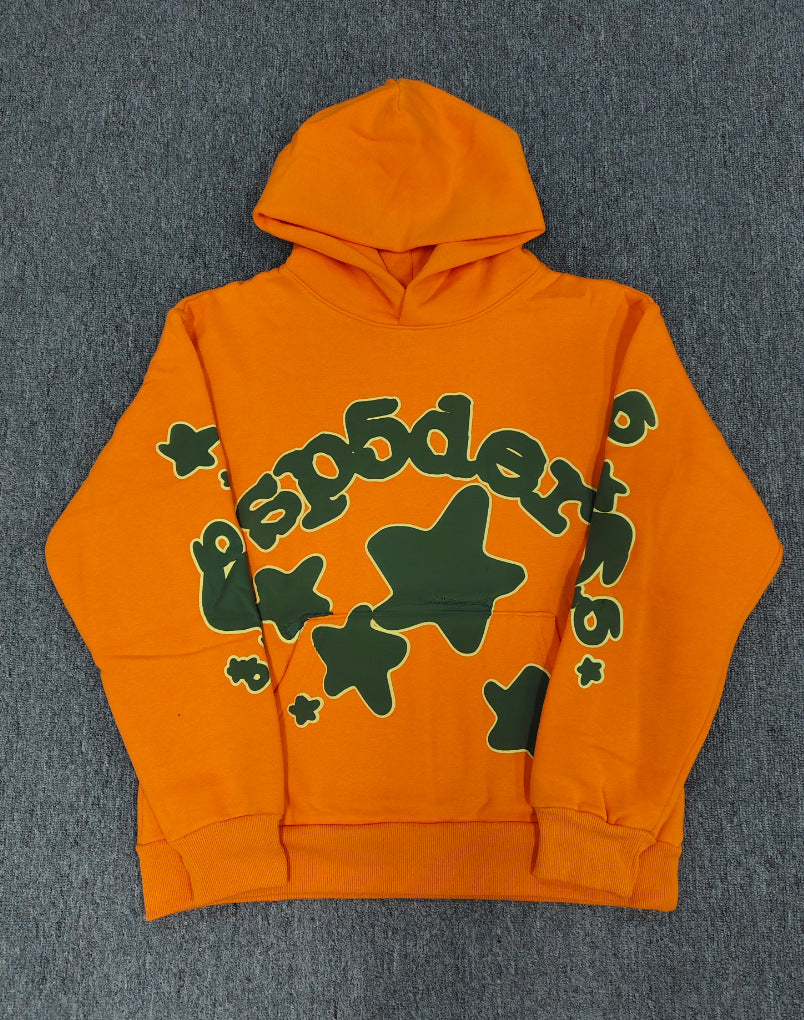 Sp5der Foam Print Spider Thick Fleece Hoodie