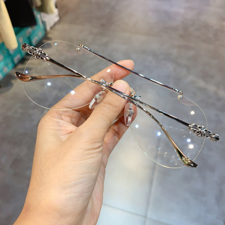 Chrome Hearts Rimless Prescription Goggles Wide-Fit Aviator Eyewear