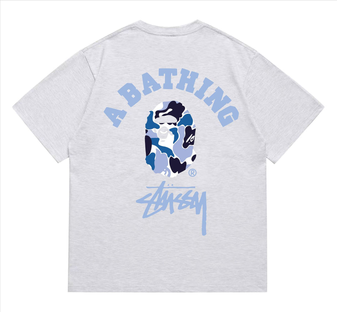 BAPE loose fit short-sleeved letter print t-shirt