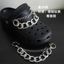 Hole shoe chain cool punk dark multi-layer shoe buckle rivet pearl shoe chain