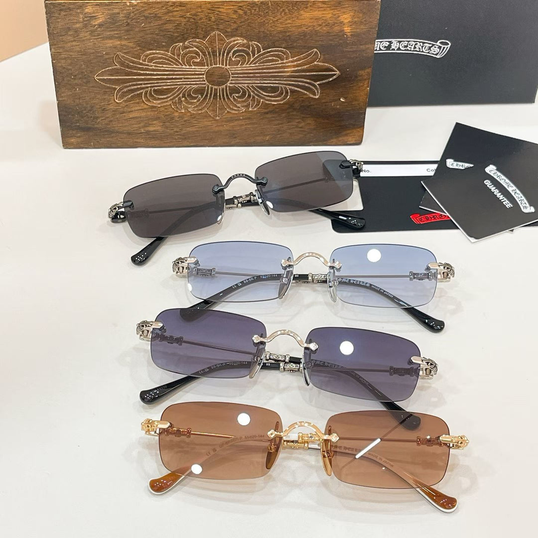 Chrome Hearts square frame PILLSIII pure titanium sunglasses