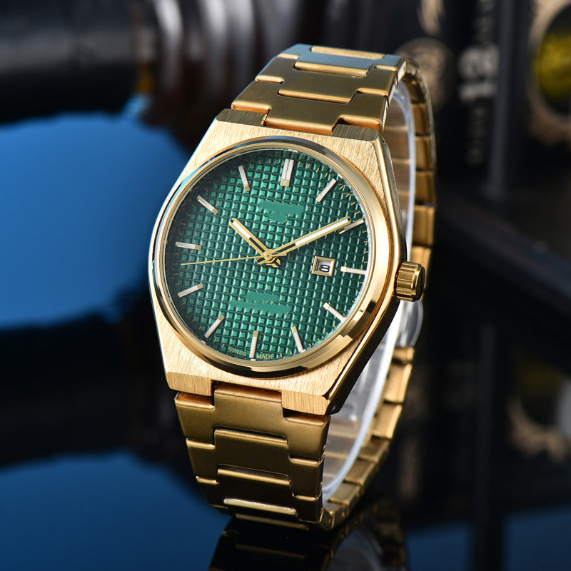 Classic Simple and Generous Solid Steel strap Watch