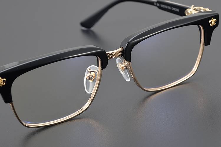 Chrome Hearts square frame browline glasses frame