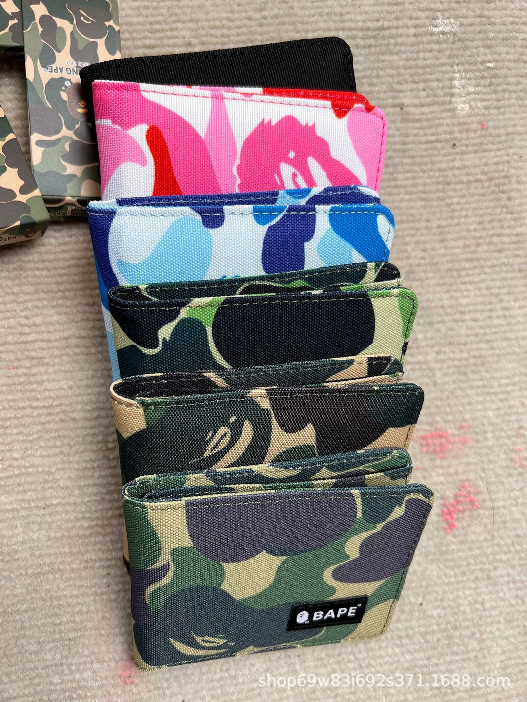 BAPE camouflage card holder wallet