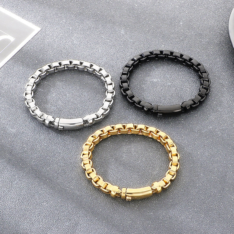 Retro simple stainless steel bracelet