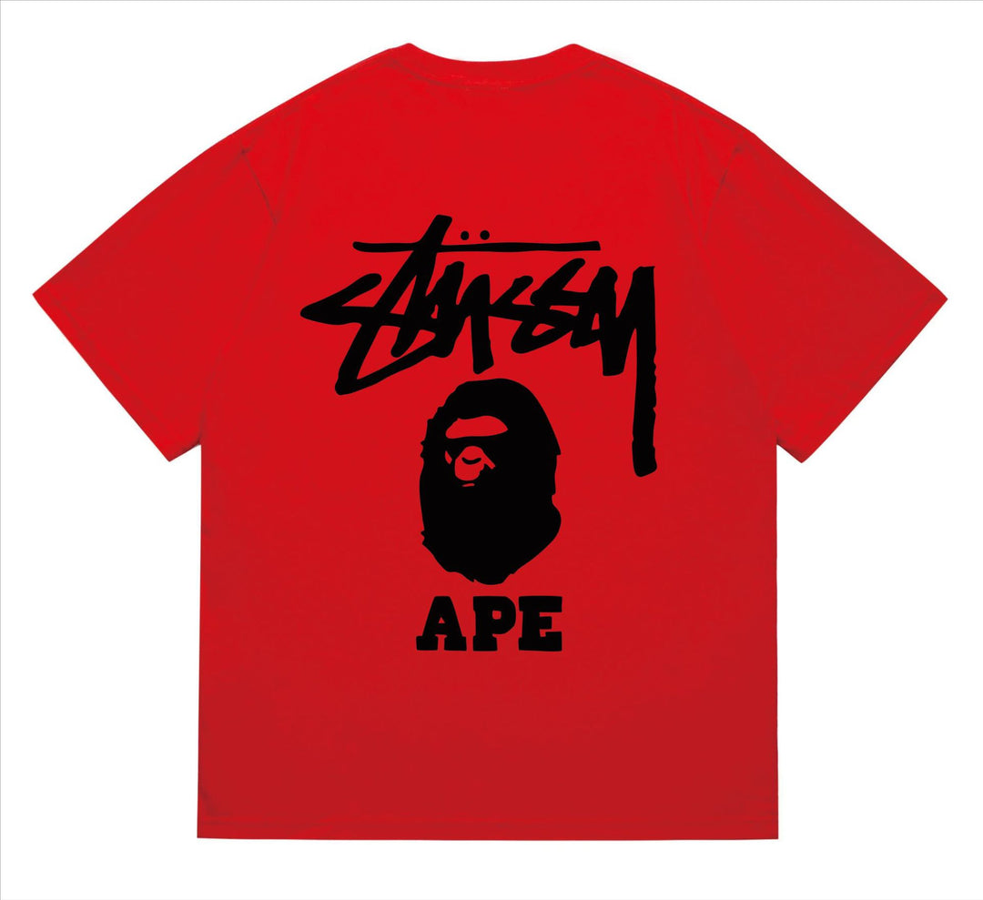 BAPE loose fit short-sleeved letter print t-shirt