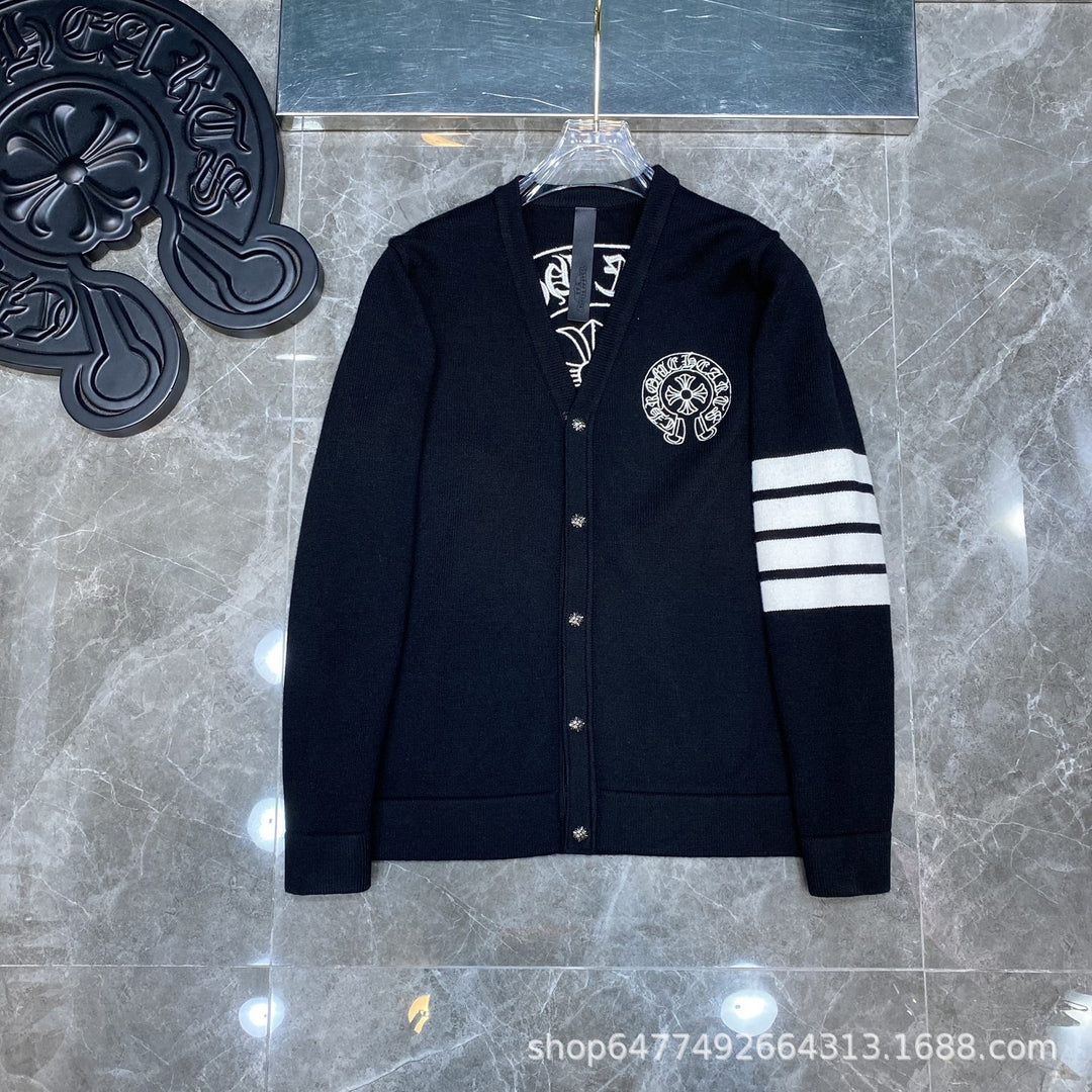 Chrome hearts cross cotton knitted sweater cardigan