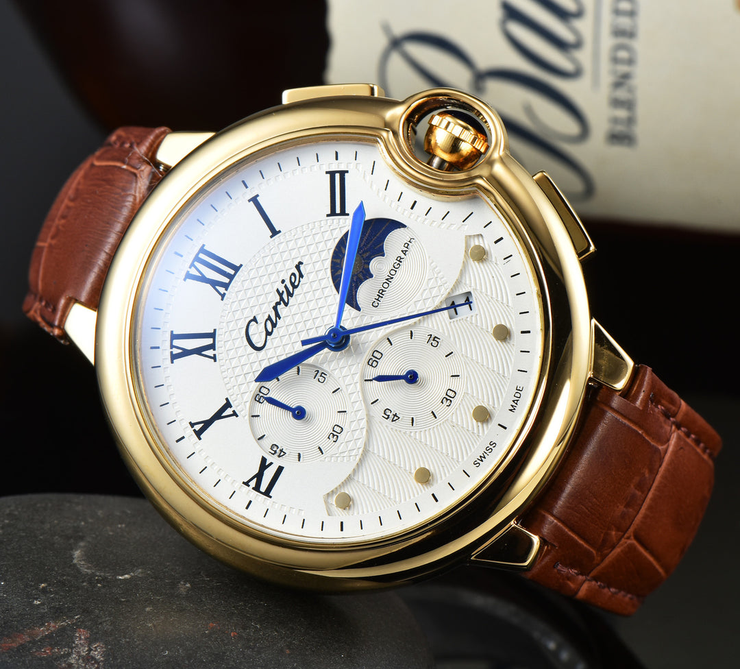 Moon Phase & Roman Numeral Dial watch