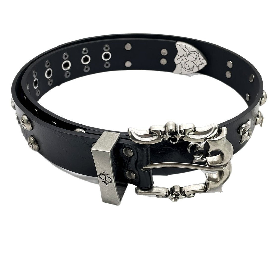 Chrome Hearts Studded Buckle Metal Hip Hop Belt