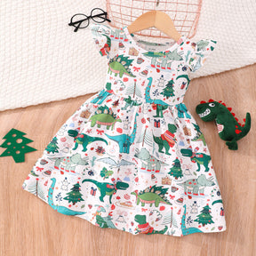 Halloween Christmas children's clothing print dresses