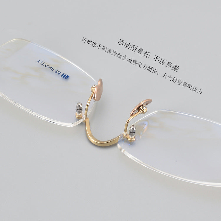 Chrome Hearts rimless pure titanium eyeglasses