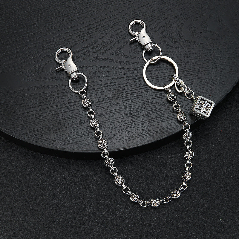 chrome hearts anchor dice waist chain