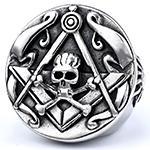 Nordic Stainless Steel Skull Ring Gothic Dark Aesthetic