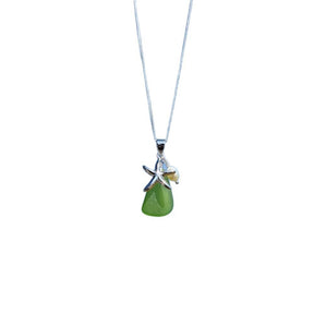starfish necklace stone chalcedony pearl necklace