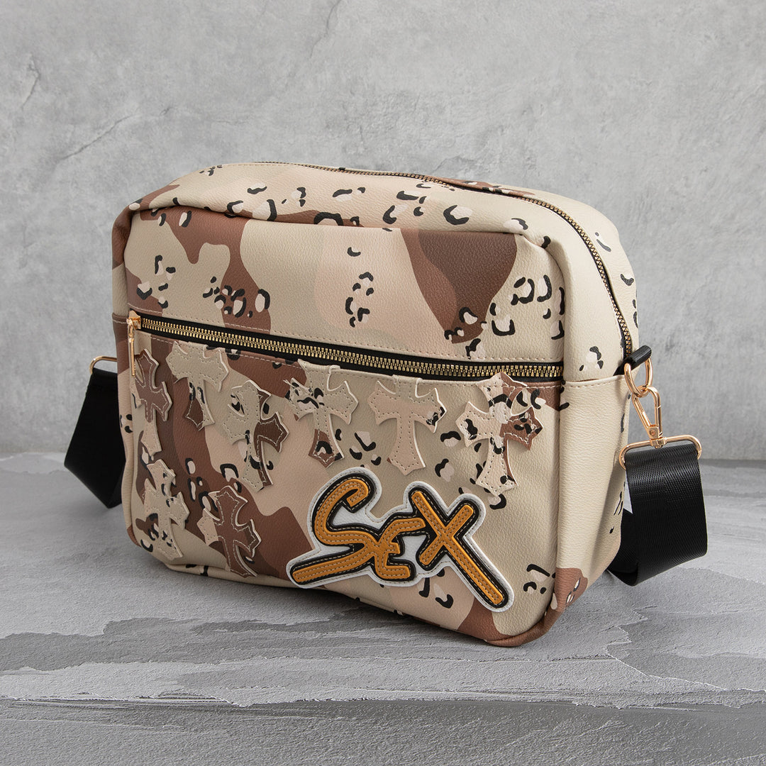 Chrome Hearts Camouflage Sports PU Leather Crossbody Bag