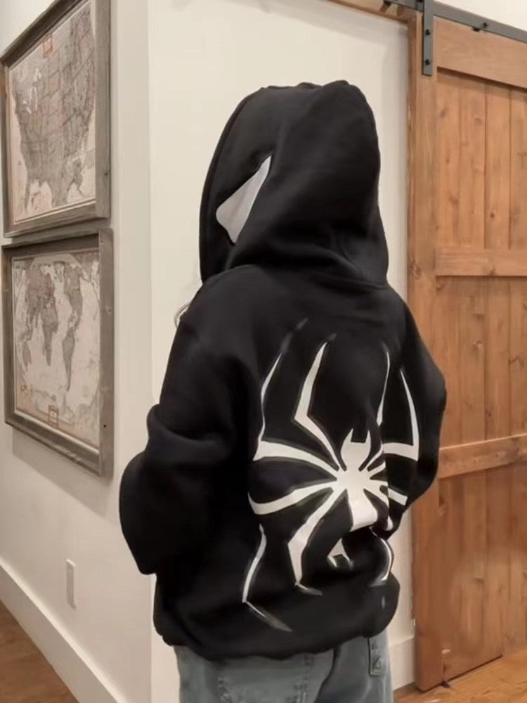 Y2K Halloween Spider-Man Zip Hoodies