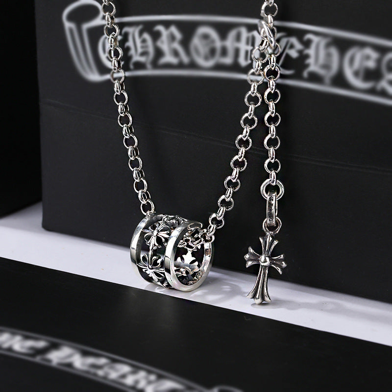 chrome hearts CH cross Round spring clavicle necklace