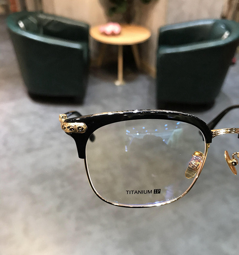 Chrome Hearts Browline Frames with Intricate Engraving