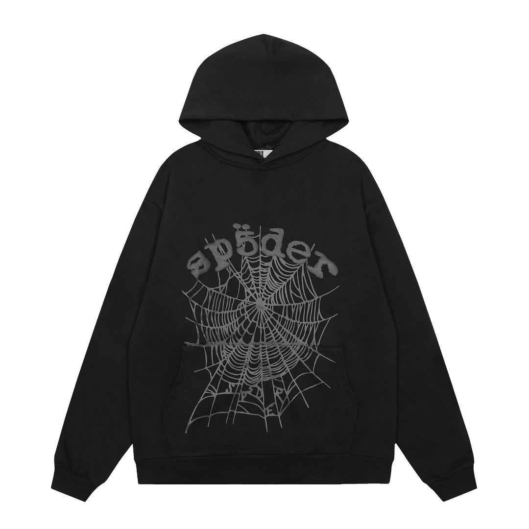 Sp5der 555555 star pattern hooded trousers and sweatshirt