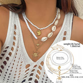 starfish necklace shell rice bead gravel necklace
