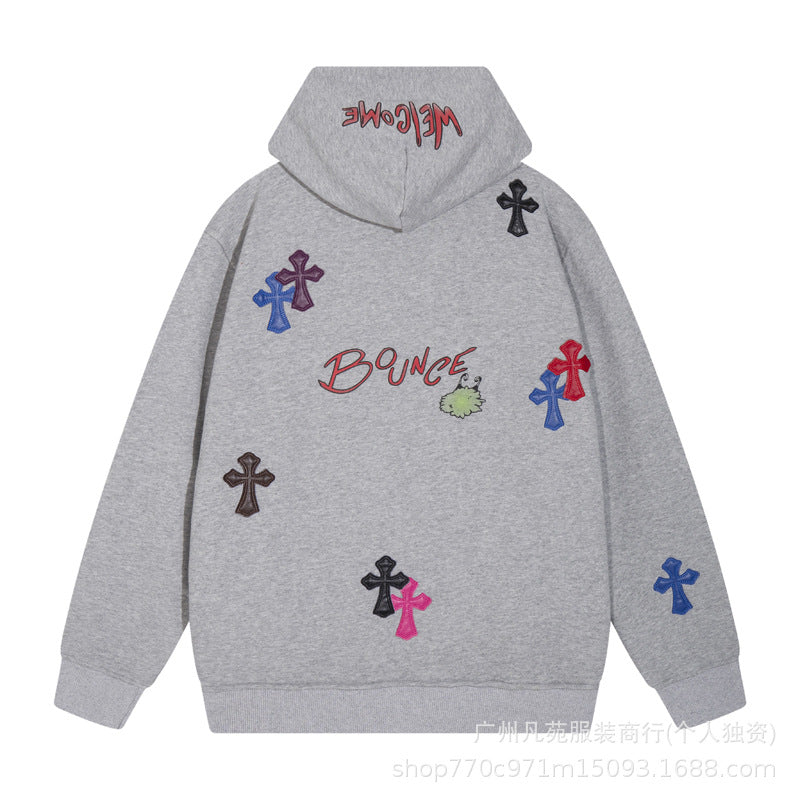 Chrome Hearts colorful cross graffiti hooded sweatshirt