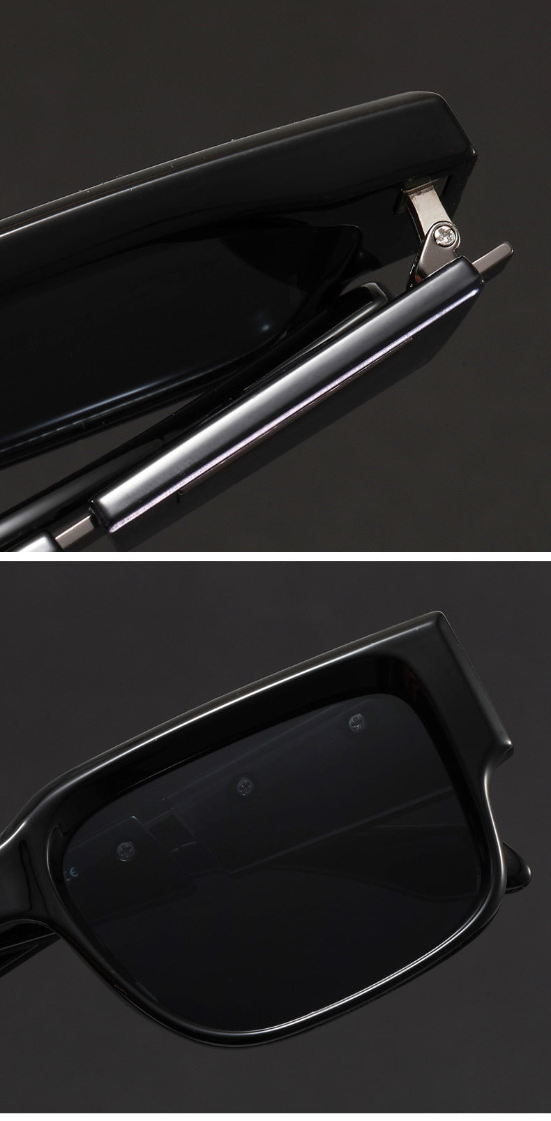 Rectangular narrow-frame niche unique thick-frame sunglasses