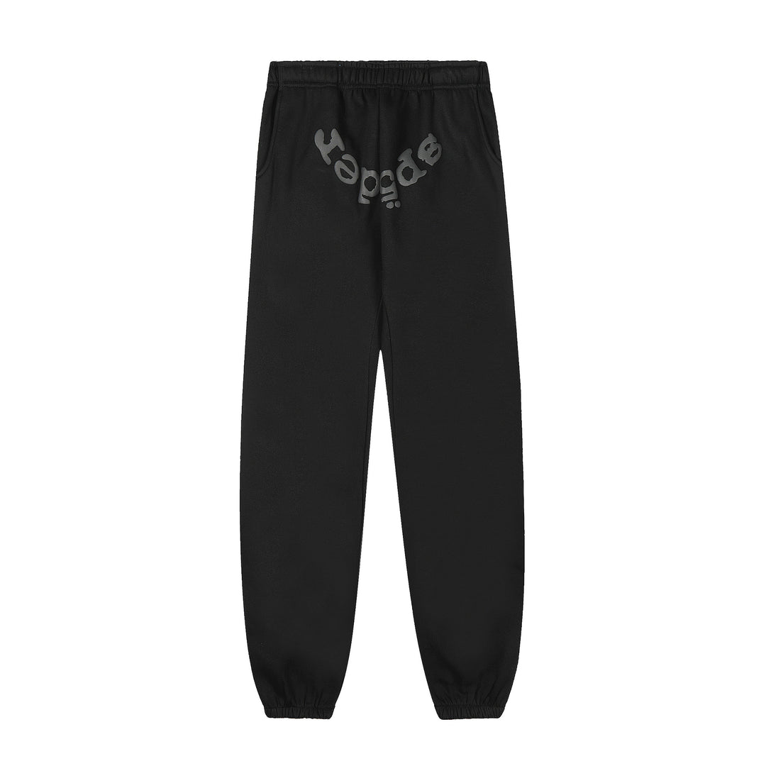 Sp5der patterned beaded 555555 hoodie and trousers