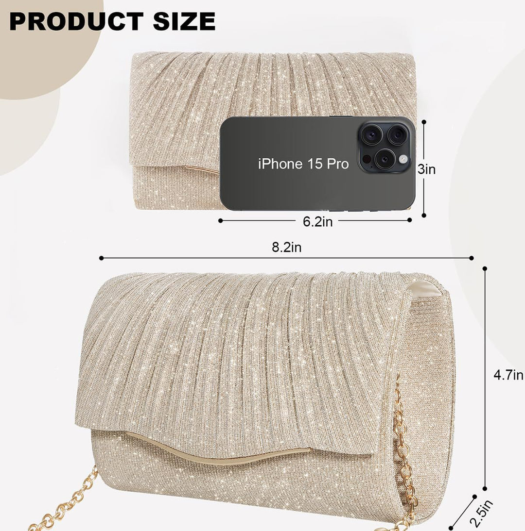 Rhinestone-encrusted dress bags/makeup bags