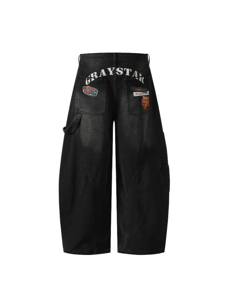 American street style Vibe washed black jeans