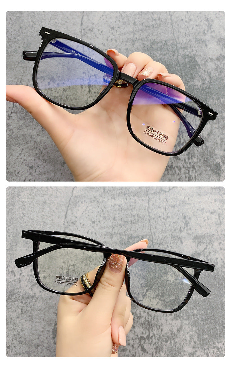 Black square frame TR90 eyeglasses frame