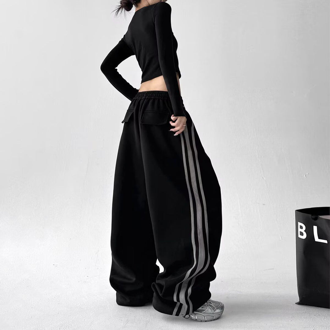 Hip Hop Jazz Dance Side Three-Stripe Striped Sweatpants