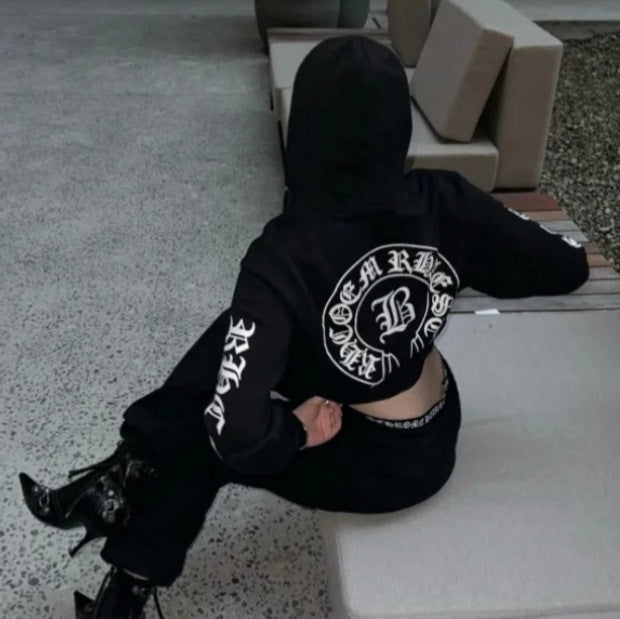Chrome Hearts embroidered horseshoe print hoodie