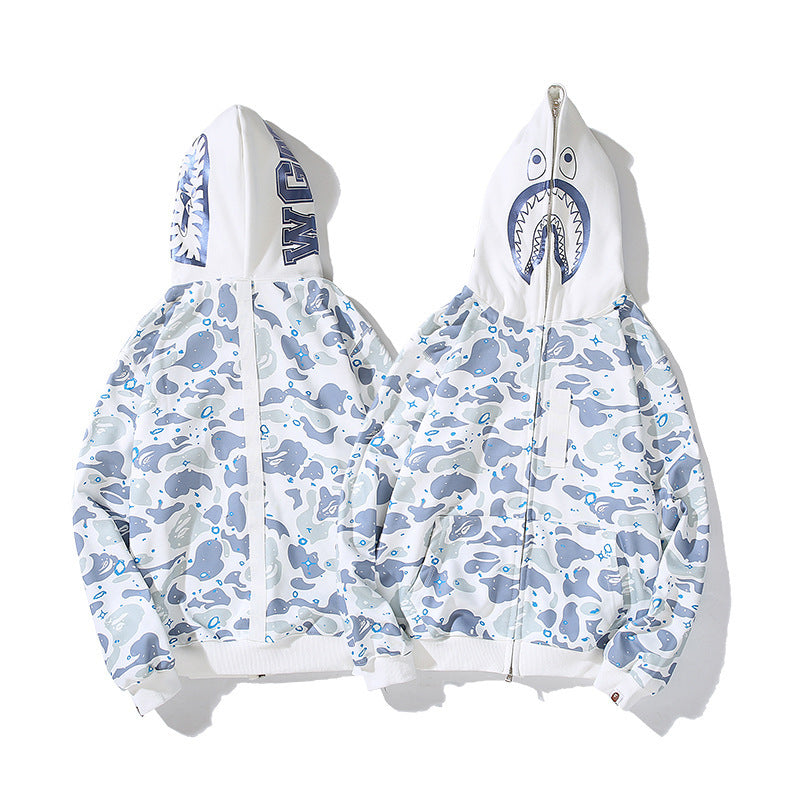 BAPE Shark camouflage jacket cardigan hooded