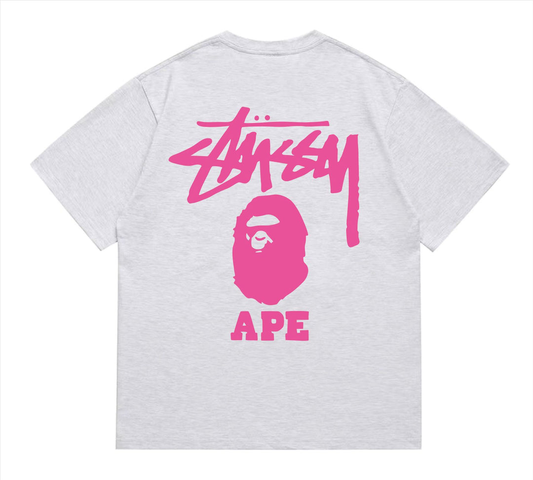 BAPE loose fit short-sleeved letter print t-shirt