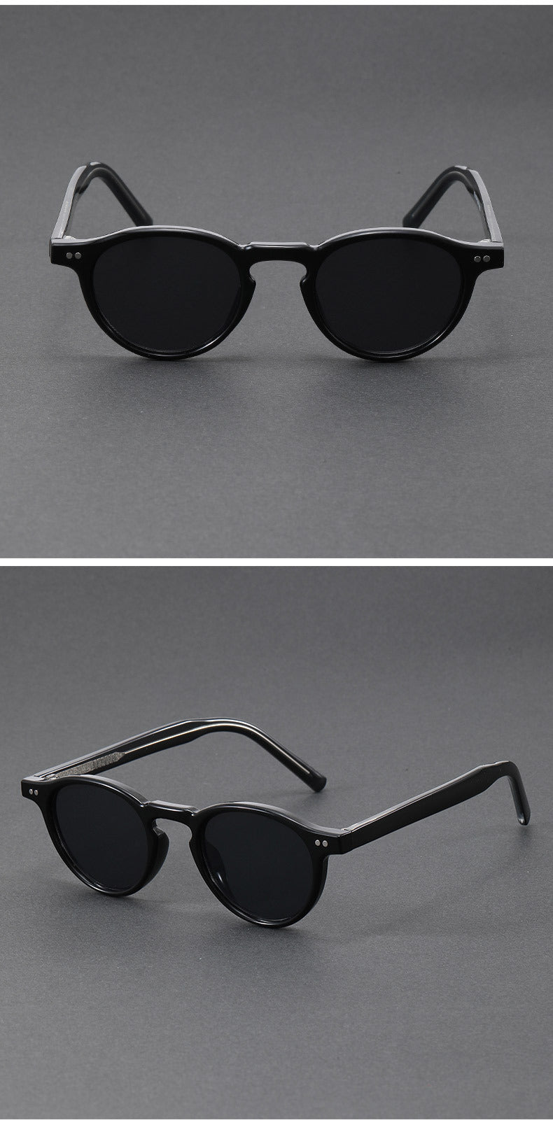 Small Round Frame Retro Acetate Sunglasses