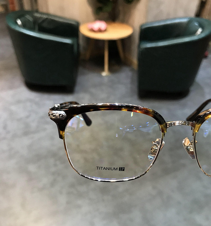 Chrome Hearts Browline Frames with Intricate Engraving