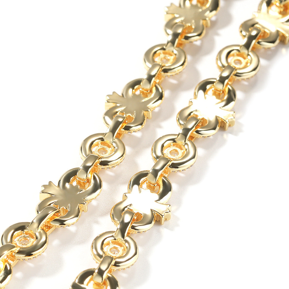 Hip-hop copper necklace with 12mm infinity symbol