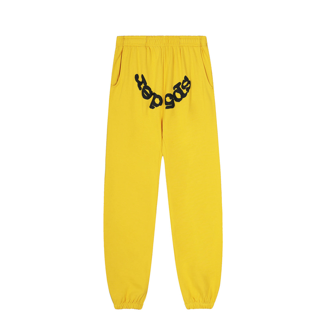 Sp5der 555555 star pattern hooded trousers and sweatshirt